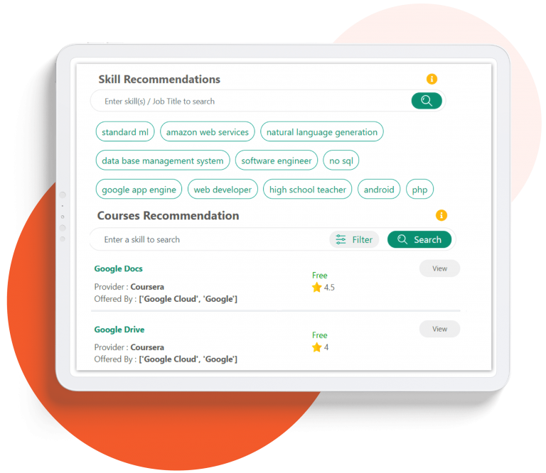 Skill and Course Recommendations